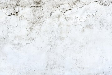 Obraz premium Weathered white wall texture with cracks and stains.