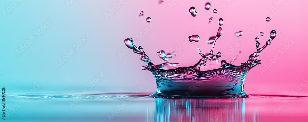 Aufkleber ink abstract background idea. colorful water splash with dynamic droplets on a vibrant background.