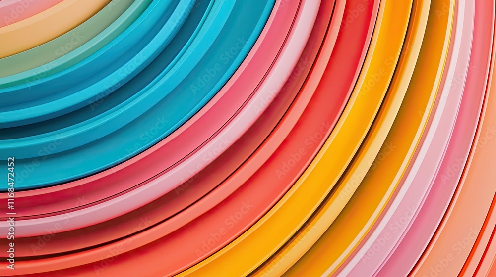 Poster rainbow abstract background concept. vibrant circular patterns in various colors, perfect for backgr