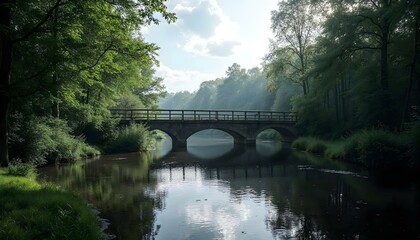 Fototapeta premium old bridge over the river