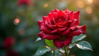 red rose in the garden