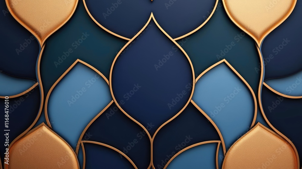 Poster Mosaic abstract background concept. Intricate geometric pattern with rich colors creating a stunning visual appeal.
