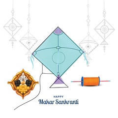 Happy makar sankranti festival holiday card background