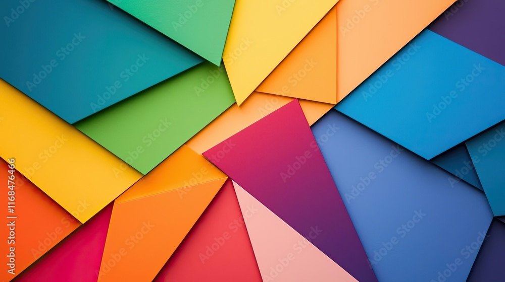 Poster rainbow abstract background concept. colorful paper sheets arranged in an artistic manner, perfect f