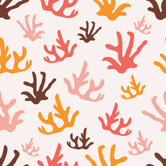 sea coral colorful seamless pattern for wallpaper and textile