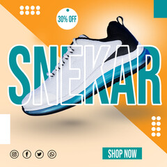 sneakers social media post design