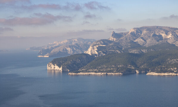 View of the Calanques of Cassis from the Soubeyran Cliffs
