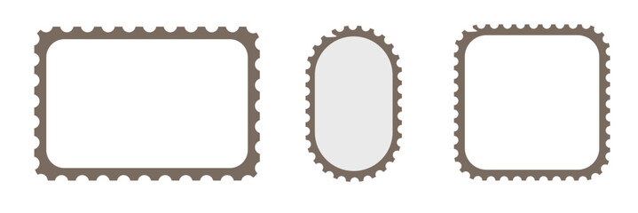 Postage stamp frame set. set of frames
