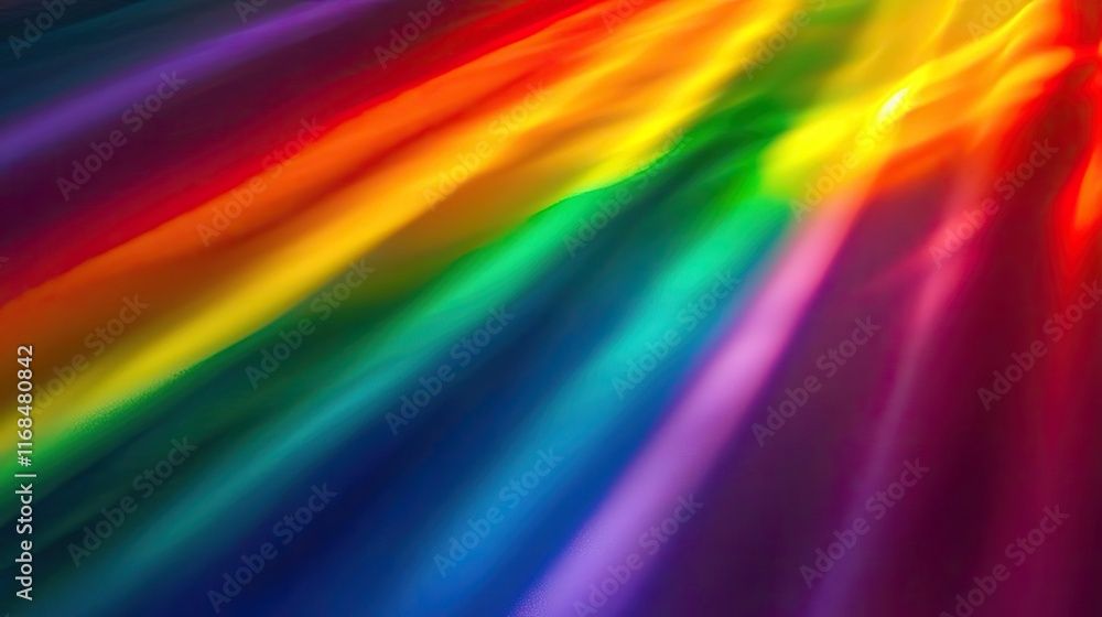 Aufkleber Rainbow abstract background concept. Vibrant rainbow rays creating a stunning abstract background for various designs.