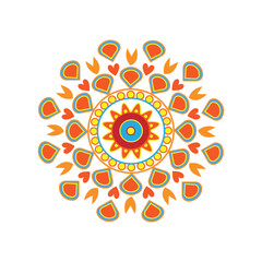 abstract background with sun mandala art