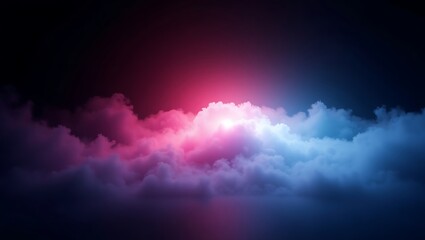 Obraz premium abstract light emitting background with gradient colors of blue, purple and white, banner, poster, card