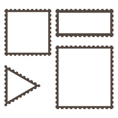 Postage stamp frame set. set of frames
