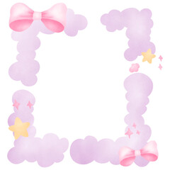 Coquette Cloud Frame Clipart Collection