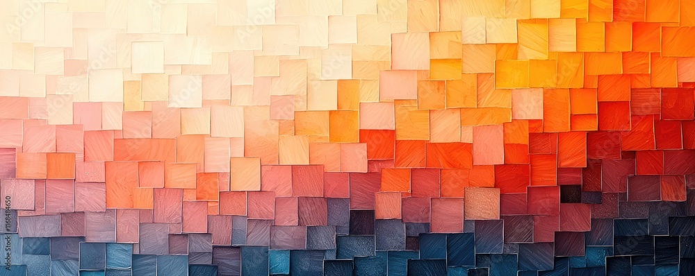 Poster Mosaic abstract background concept. A colorful abstract pattern featuring vibrant squares blending seamlessly together.
