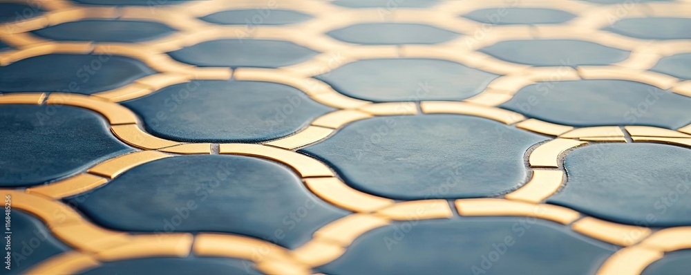 Aufkleber Mosaic abstract background concept. Close-up of an artistic tile pattern showcasing intricate design and vibrant colors.