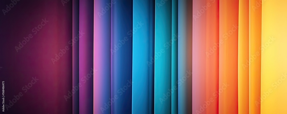 Poster Rainbow abstract background concept. Vibrant color gradient stripes creating an artistic and modern background.