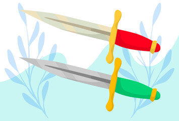 Pirate Knife Concept Illustration Stylish and Beautiful