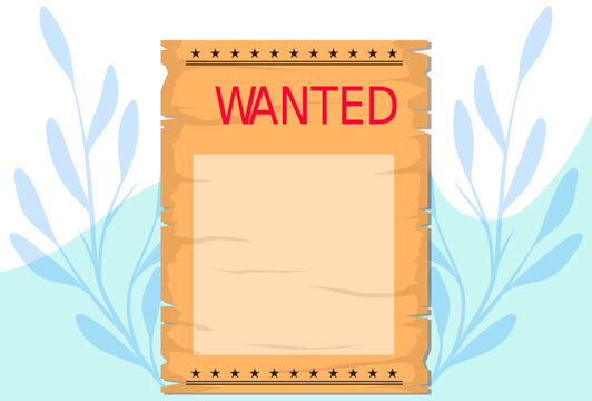 Wanted Concept Illustration Stylish and Beautiful