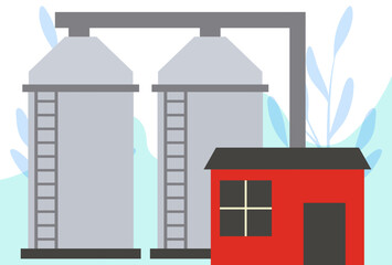 Silo Concept Illustration Stylish and Beautiful