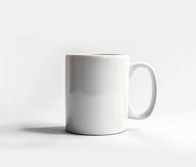 Fototapeta premium Plain white coffee mug on white background. (7)