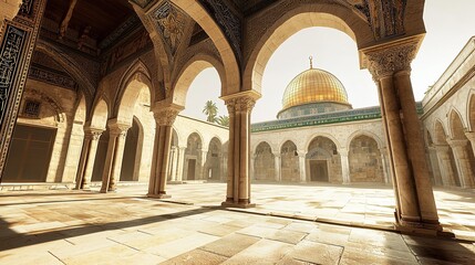 Fototapeta premium Abuja National Mosque, located in downtown of capital city