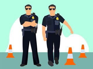 Policeman Concept Illustration Stylish and Beautiful