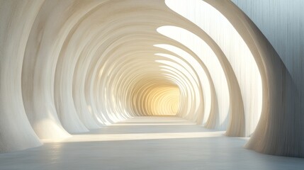 Obraz premium Abstract light tunnel, architecture, interior design.
