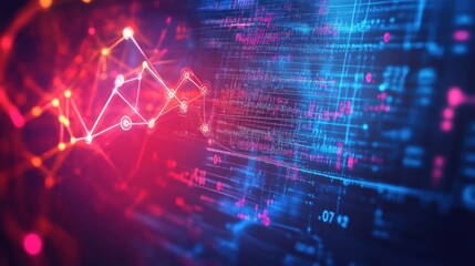 A futuristic illustration featuring complex mathematical equations and symbols glowing on a digital screen