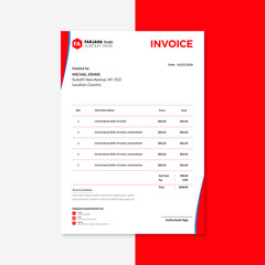 Creative invoice design template
