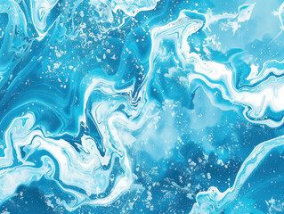 Obraz premium Blue tie dye and sparkling nature design meet grey aqua water pattern and liquid ink. Shiny grey watercolor with sea texture and bright turquoise abstract ocean brush create a serene backdrop against 