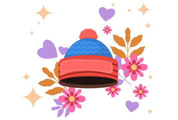 Beanie Concept Illustration Stylish and Beautiful