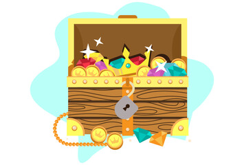 Treasure Concept Illustration Stylish and Beautiful
