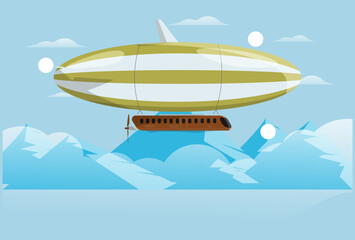 Zeppelin Concept Illustration Stylish and Beautiful © designing ocean