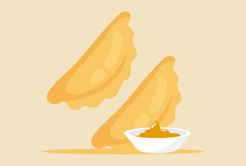 Empanada Concept Illustration Stylish and Beautiful