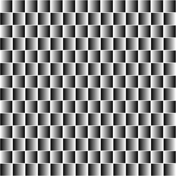 Patr&oacute;n de cuadrados con degradado de blanco a negro intercalado. Fondo cuadriculado en tonos grises