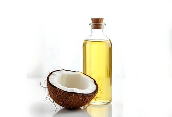 Coconut oil isolated on white background
