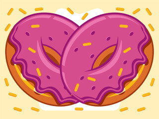Donuts Concept Illustration Stylish and Beautiful
