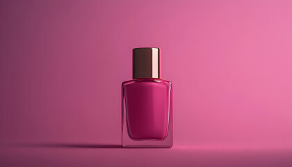 Pink Nail Polish Bottle 3D Render