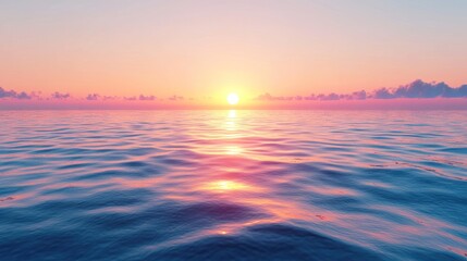 Fototapeta premium Peaceful Sunset over the Calm Ocean