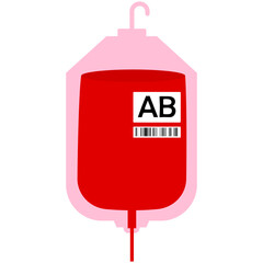Illustration of Blood Bag Type AB