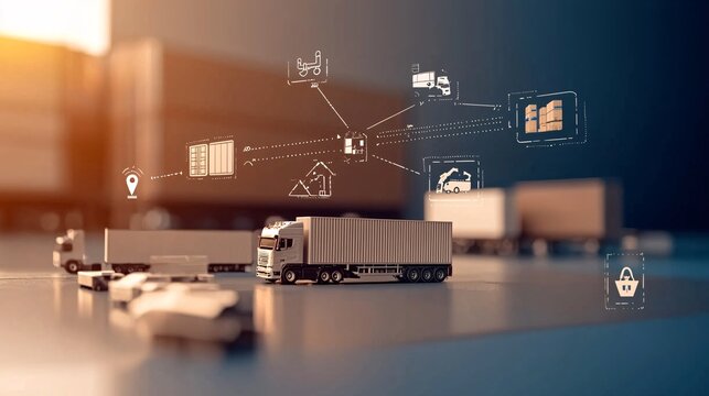 Cargo management and logistics and ransportation concept. Logistics Solutions for Supply Chain Efficiency