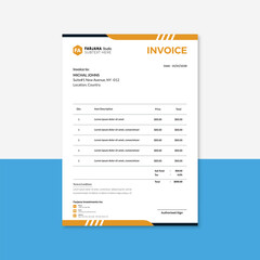 Creative invoice design template