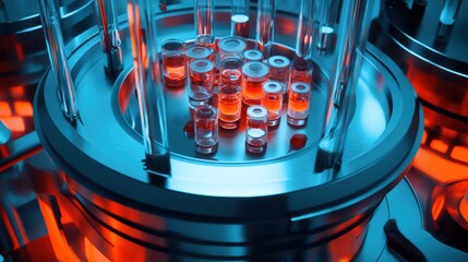 Innovative lab tech advanced research facility for scientific visualization in a high-tech environment