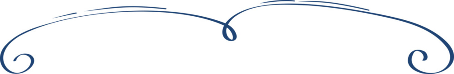 Line hand drawn of curly swishes, swashes, swoopes. Calligraphy swirl. Highlight text elements.
