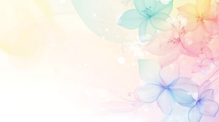 Pastel Flowers Abstract Soft Background Design