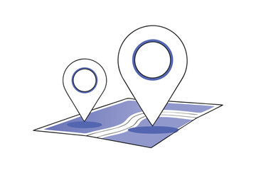 Location illustration vector on white background
