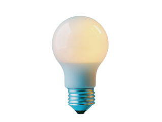 LED light bulb New technology isolated on white background,