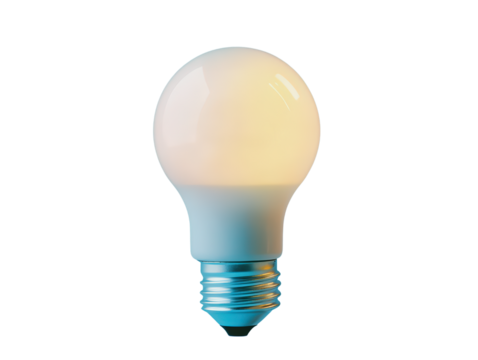 LED light bulb New technology isolated on white background,
