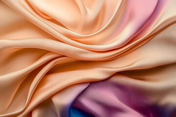 Obraz premium Creamy Draped Satin Fabric
