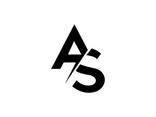 AS Logo Design Vector Art